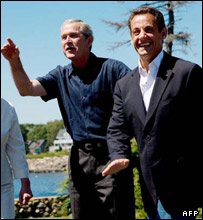 سارکوزی و بوش