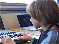 Hard at work in the Blast truck