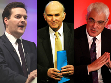 George Osborne, Vince Cable and Alistair Darling