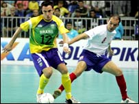 People playing Futsal.