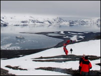 南极徒步的队伍