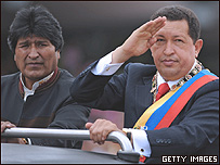  Evo Morales e Hugo Chávez (arquivo)