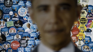 Material de campanha de Barack Obama (Foto: AFP/Getty Images)