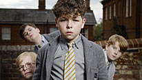 Daniel Roche stars as the mischievous Just William in BBC One's new adaptation, along with Robert Foster, Edward Piercy and Jordan Grehs as his Outlaws