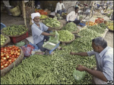Chợ rau quả ở Ấn Độ