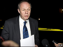 Conservative immigration spokesman Damian Green, MP for Ashford, speaks to the media outside the House of Commons, London after he was arrested at his home in Kent and taken for questioning at a central London police station. Carl Court/PA Wire