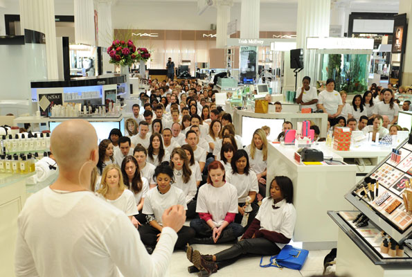Selfridges workers meditate
