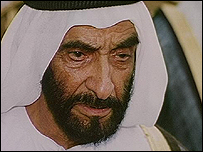 O xeque Zayed bin Sultan Al Nahyan