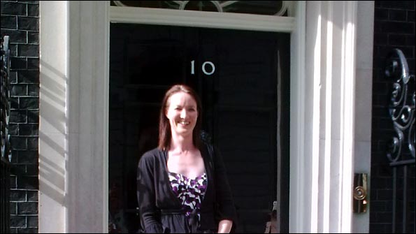 Alison Mitchell outside No.10 Downing Street