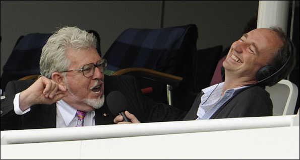 Rolf Harris with Jonathan Agnew