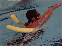 BBC Radio Leicester's Rupal Rajani swimming