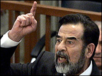 صدام حسين در دادگاه