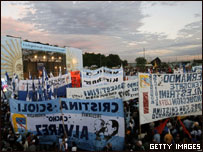 Comício de Cristina Fernández de Kirchner na Grande Buenos Aires