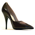 A high-heeled shoe