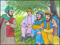 آدم خان در جرگه با متنفذين قريه