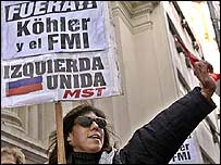 Manifestação contra o FMI na Argentina