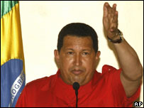 O presidente da Venezuela, Hugo Chávez