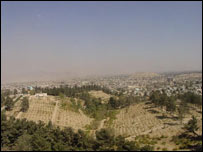 نمايی از باغ بالای کابل