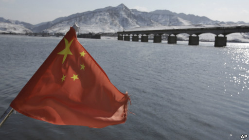 中朝邊境河口斷橋