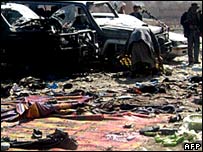 Hiện trường một vụ đánh bom ở Afghakistan