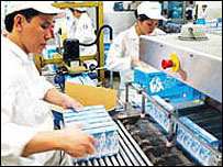 Dây chuyền sản xuất của Vinamilk