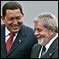 Hugo Chávez e Luiz Inácio Lula da Silva em Caracas