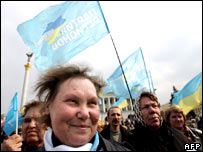 Susţinătorii premierului Ianukovici s-au mobilizat în capitala Kiev