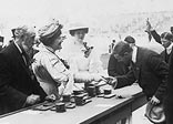 Competitors receiving their medals in 1908