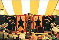 Circus fun at the green living family day.