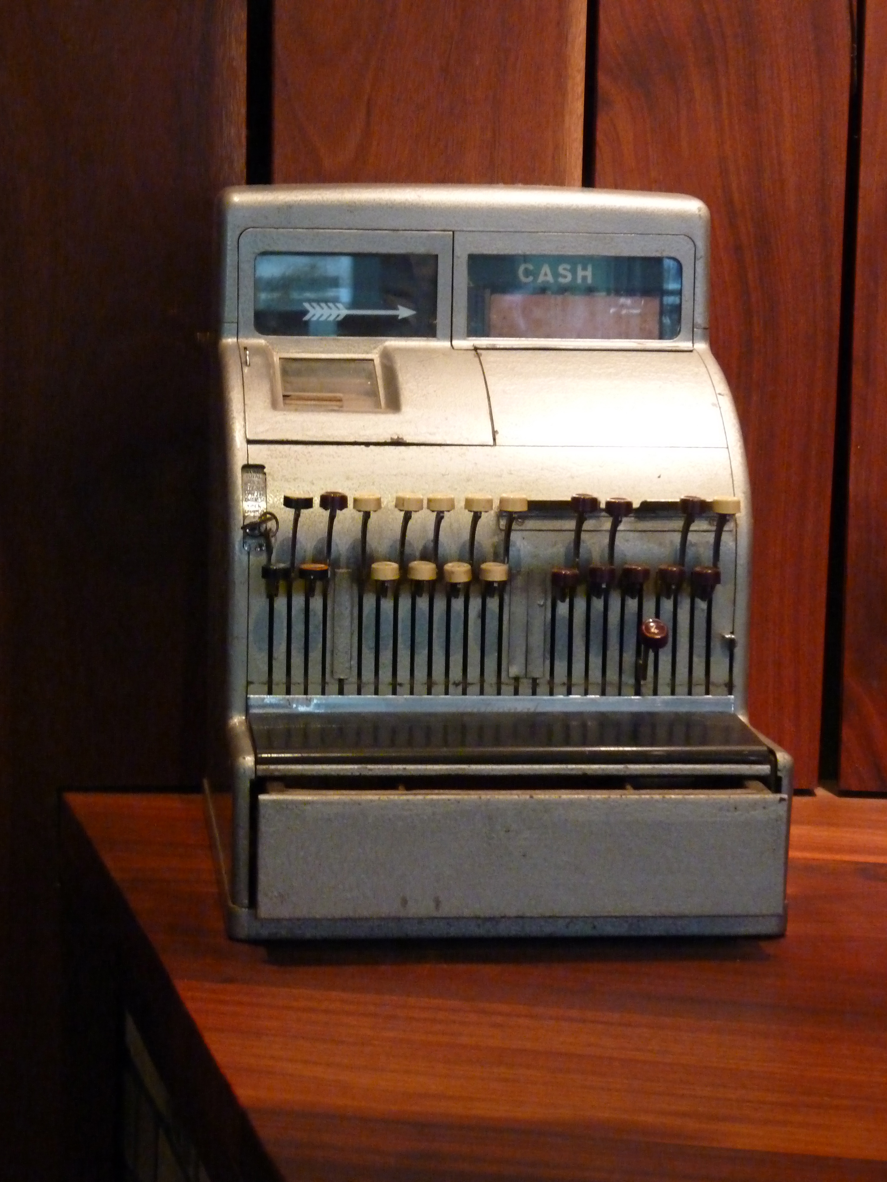 An old fashioned cash register