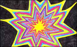 Fireworks drawn by Bishopton School Pupils 