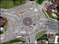 Aerial view of the Magic Roundabout