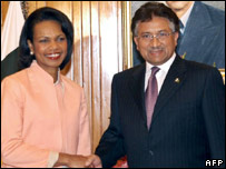 ژنرال مشرف و کاندوليزا رايس