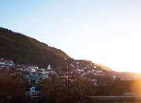 A view from Tomas Espedal's flat in Bergen