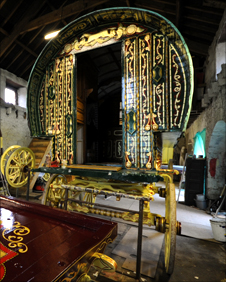 Painted traveller's caravan