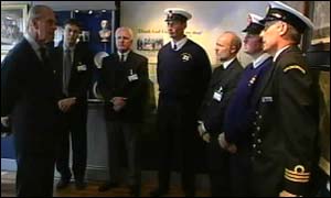 Picture: Prince Philip talks to people at the Norfolk Nelson Museum.