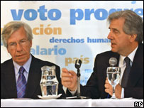 Tabare Vazquez (vpravo)