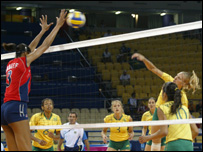 Jogadoras da seleção brasileira de vôlei feminino