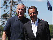 سارکوزی و بوش