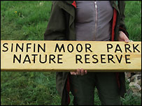 Sinfin Moor Nature Reserve sign