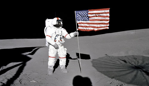 The first walk on the moon