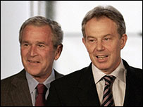 جارج بش اور ٹونی بلیئر