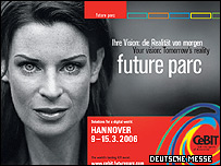 پوستر تبليغاتی پارک آينده در نمايشگاه سبيت