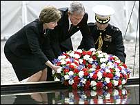 جورج بوش و همسرش