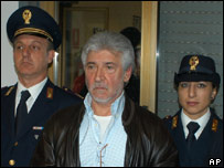 Salvatore Lo Piccolo na delegacia central de Palermo