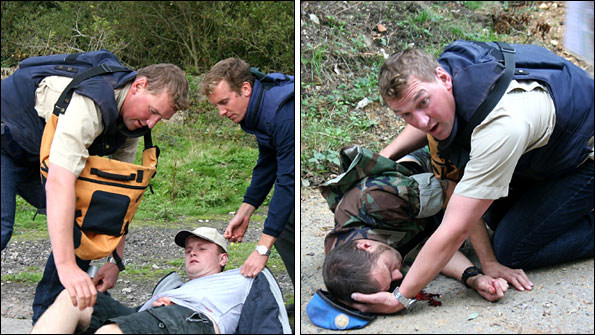 Matthew Pinsent taking part in Hostile Environments training