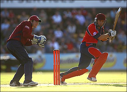 Matt Wood of Somerset in action