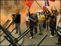 Protesto de pescadores em Bruxelas