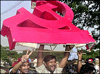 वामपंथी दलों का प्रदर्शन