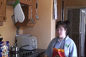 Rachael spends some of her time with foster carers who help her family to care for Rachael.